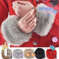 MIHAN Faux Fur Wrist Cuffs Women's Fashion for Wool Coat & Jackets Clothing Accessories Arm Warmer