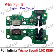 Cho Tecno Spark 10 10C Pro Ki5Q K15K Ki7 Ki8 4G 5G Sạc bảng USB cổng sạc USB lỗ cắm giắc cắm Với Mic