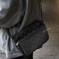 S5335-LV黑灰老花Trio3合1郵差包M69443