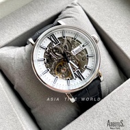 [Original] ARBUTUS AR910 SWB Automatic Skeleton Women Watch with Sapphire Glass Black Genuine Leathe