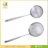 [Ihoce] Skimmer Spoon Cooking Strainer Ladle Mesh Sieve Nonstick Heat Resistant Strainer Ladle for V