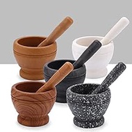 Manual Wood Mortar And Pestle Garlic Spice Mixing Grinding Bowl Set Kitchen Garlic Grinder Tool Kitchen Gadget