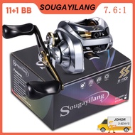 🔥Malaysia Fishing Reel 11+1BB 7.6:1 Gear Ratio Baitcasting Fishing Wheel for Freshwater Saltwater Fi