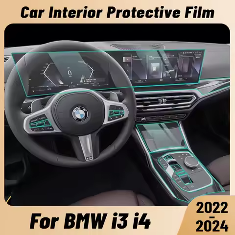 Anti-scratch Car Interior Center Console Media Dashboard Navigation TPU Protector Film For BMW I3 I4