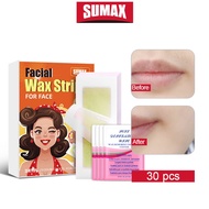 SUMAX Hair Removal Wax Strips, Brazilian Hair Removal Wax Strips for Face, Natural Ingredients, Non-