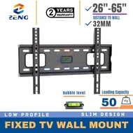 ZENO F65 32"-75" Fixed TV Wall Mount Tv Bracket for Most 32"-75" Flat/Curved TVs with Max VESA 600X4