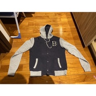 Bershka Hoodie Jacket Size S Blue Ash