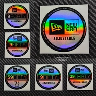 New Era Hologram Sticker Snapback Cap Adjustable 9 Fifty Forty 39 Thirty stiker topi