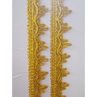 GDS105-A69 Gold Lace Ready Stock , 1 Meter