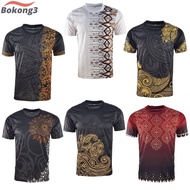 Men T-shirt Batik Design Jersey Material Baju T-shirt Lelaki Jersey Batik (Bokong3)