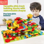 84-504PCS Marble Race Run Block Small Size Building Blocks Funnel Slide Blocks DIY Creative Bricks A