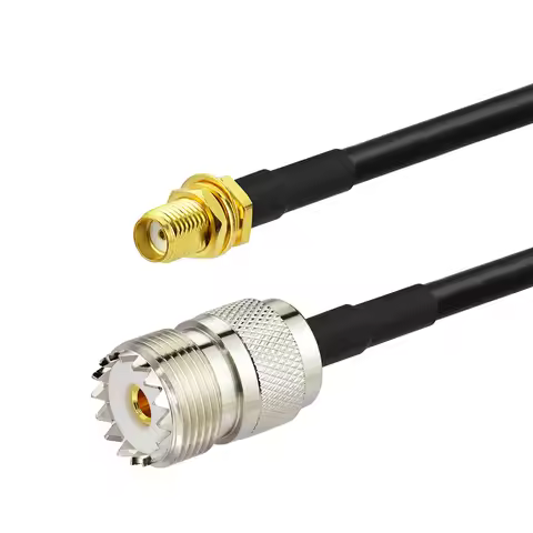 Eightwood VHF UHF SO-239 Female to SMA Female RG58 Coax Cable 1m for Kenwood Baofeng BF-F8HP UV-5RA 