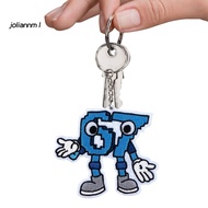 [JM] Decorative Keychain 67 Keychain 67pcs Blue Cartoon Keychain Set Lightweight Compact Key Holder 