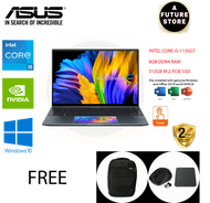Asus ZenBook 14X OLED UX5400E-GKN167TS 14'' 2.8K Touch Laptop Pine Grey ( I5-1135G7, 8GB, 512GB SSD, MX450 2GB, W10, HS )
