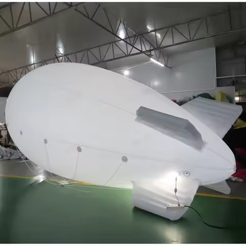 Fast Shipping 3m/4m/5m White Inflatable Airplane Balloon Zeppelin Inflatable Helium Blimp for Sale
