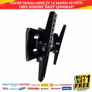 GANTUNGAN Universal 14 to 43 Inch LED LCD TV Bracket 43 42 40 32 29 24 21 17 14 Inch Guaranteed to F