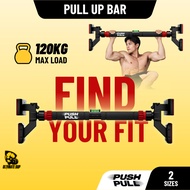 Pushnpull Wall Mounted Pull Up Bars, Portable Home Chin Up Fitness Equipment, Pull Up Bar No Drillin