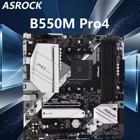 AMD B550 AM4 Placa Mãe ASROCK B550M Pro4 Motherboard CPU Ryzen 7 5800X3D 5800X 5700G 5 5600 5600X 3