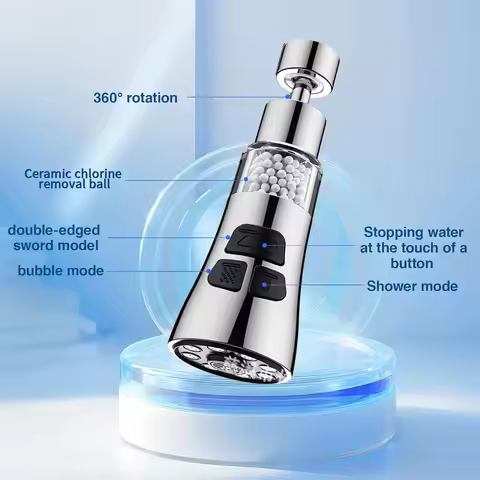 Universal Kitchen Faucet Extender With Filter Function 360° Rotate Aerator Splash Filter Washbasin F