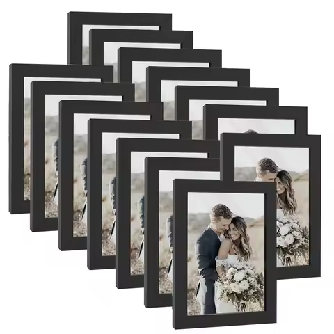 14pcs 4x6 Inch Picture Frames, Wooden Photo Frames without Mat ,Tabletop or Wall Display for Prints,