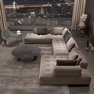 Lawrence Sofa Matte Cloth Italian Foshan Fabric Sofa Pull Dot Craft Italian Minimalist Sofa