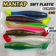 Mantap Mix Minnow Soft Plastic | 8cm/5g |  Free 2 Hook Haruan Siakap Killer Umpan Casting Zman SP Oz