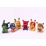 6 in 1  pikachu Figurine Set Cake Topper