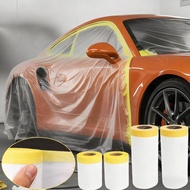 18M Thickened Car Spray Painting Masking Film Multifunctional Pre-Taped Dustproof PE Films Autos Dec