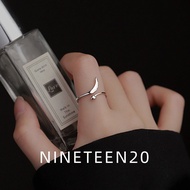nineteen20 Ring|Angel Wings.heart-Shaped Feather Ring Open HL78