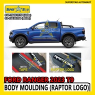 Ford Ranger T9 2023 Raptor Side Door Panel Cover Cladding Moulding Garnish Lip Skirt Spoiler Bodykit