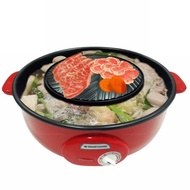 SMARTHOME เตาปิ้งย่าง เตาหมูกระทะ พร้อมช่องน้ำซุป 2 ช่อง มีช่องแยกน้ำมัน รุ่น SM-EG1300