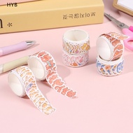 Hyb 100Pcs/Roll Washi Paper Kawaii Kartun Hewan Washi Masking Tapes