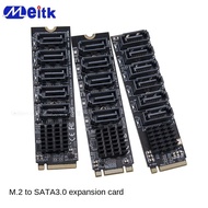 M.2 to sata3.0 Expansion Card M2 M-EKY NVME to SATA Adapter Card NAS SAS Hard Disk Expansion