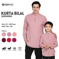 Iqrac Kurta BILAL : Sedondon Anak dan Ayah Cekak Musang Lengan Panjang Kain Premium Comocrepe  Stret
