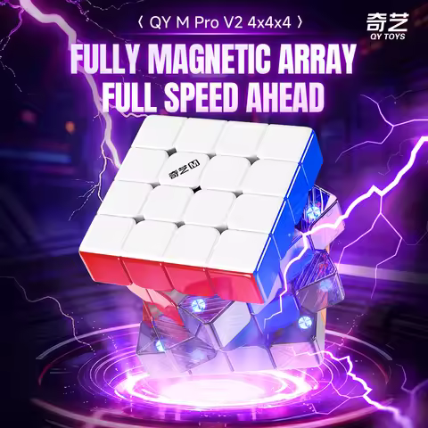 [JudyCube] QiYi M Pro V2 4x4 UV Magnetic Magic Cube Speed Cube Fidget Toys Qiyi 4x4 M pro flagship C