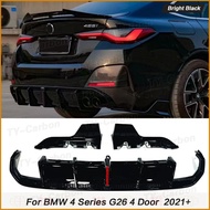 PP Bright Black Car Rear Bumper Diffuser Lip Spoiler For BMW 4 Series G26 420i 430i 440i Gran Coupe 