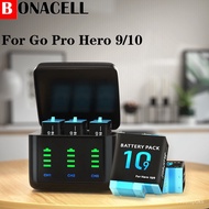 Bonacell 2000mAh for Gopro hero 9/10 lithium baery For Go Pro Hero 9/10 Black essories For GoPro Action Sports Camera