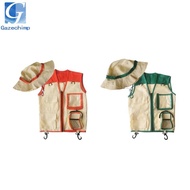 [Gazechimp] Kids Explorer Vest and Hat for Boys Girls Outdoor Exploration Set Children Costume for C