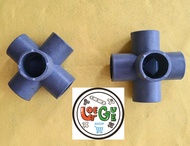 5 Way PVC sambungan fitting konektor side tee elbow pipa pvc 5 cabang arah warna Putih & abu-abu uku