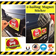 E hailing Magnet Sticker E-hailing Sticker logo. Grab E-hailing magnet sticker