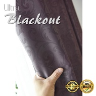 【2025 TopSales 】Kain Langsir Bidang 60" Corak Bunga Euro (Ultra Dimout) Curtain Fabric Euro Flower P