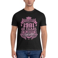 Queens Born In November 1981 40 Years Of Being Super Sale Tshirt Loose Style