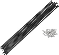 HEROFFIX Set of 20 13G Bicycle Spokes 261 mm Bicycle Rim Spokes 304 Stainless Steel Black