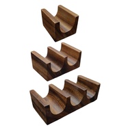 [mfnpqcn] Wooden Taco Stand, Taco Holder, Multipurpose Taco Tray, Sushi Display for Parties