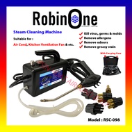 RobinOne Multipurpose Steam Cleaning Machine  RSC-098 Steamer Steam Cleaner Aircond Kitchen Portable Steamer Degreasing