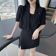 White small blazer women's new thin style summer all-match short style loose small suit top suit for women
