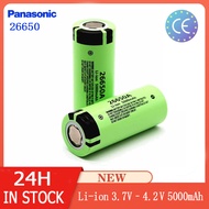 ถ่านชาร์จPanasonic แบตเตอรี่ 26650 3.7V- 4.2V 50A พานาโซนิค ถ่านชาร์จ 5000 mAh แบตเตอรี่ลิเธียม อเนกประสงค์ ถ่านไฟฉาย 1ก้อน ถ่านชาร์จคุณภาพสูง หัวแบน แบตเตอรี่ แบตเตอร 26650A Rechargeable lithium Li-ion Battery