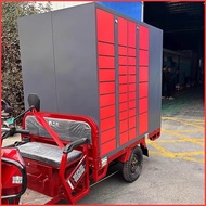 Loker Bungkusan Tiga Roda Elektrik Pintar Kabinet Storan Alih Stesen Komuniti Luaran Loker Ambil Sen