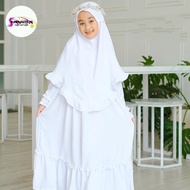 Baju Muslim Gamis Anak Perempuan putih polos