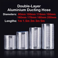 Aluminium Cooker Hood Exhaust Flexible Ducting Hose 7" 8" 160mm to 200mm 1m to 5m